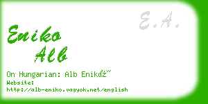 eniko alb business card